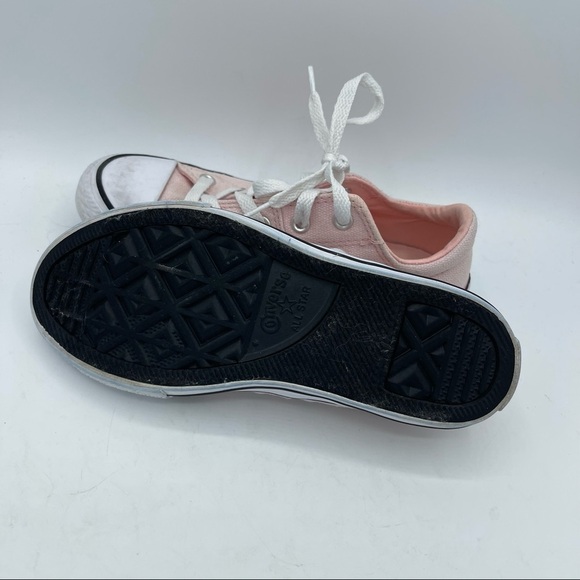 Converse All Stars Youth Girls Size 1 Pale pink shoes Sneakers Lace Up - Picture 5 of 6